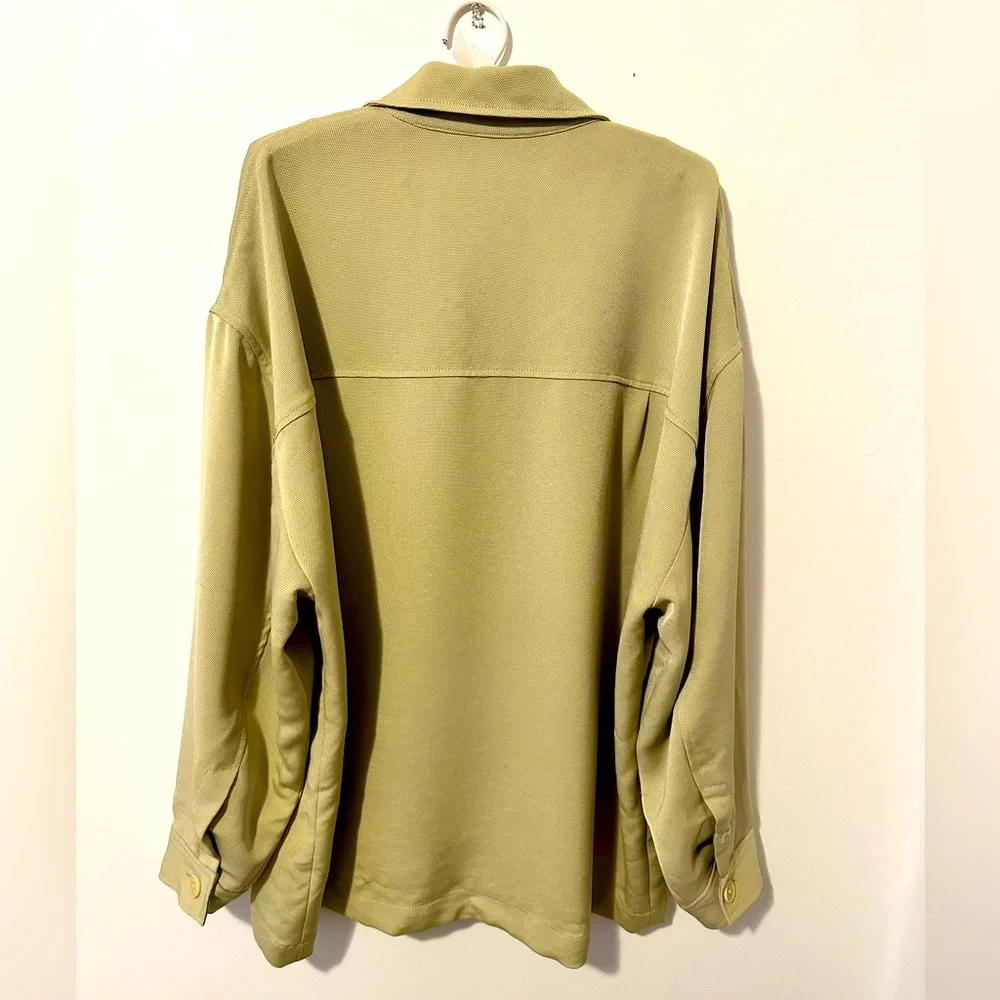 ⭐️SOLD⭐️ Aritzia Babaton Borna Shirt Jacket Pistachio Green L - Picture 8 of 11